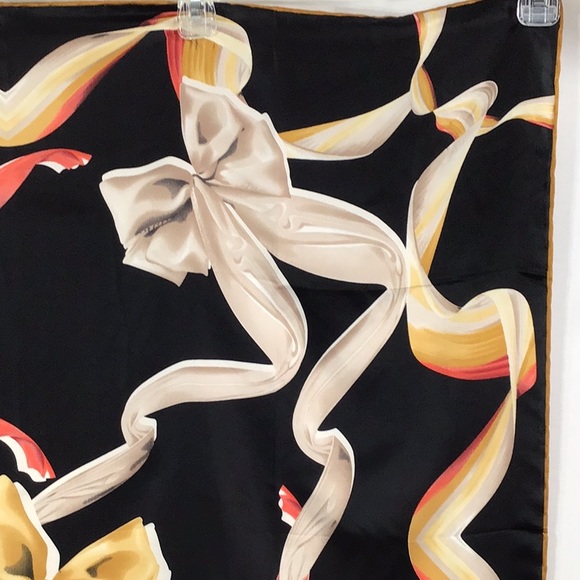 Bonjela ribbons and bows square scarf NWT - Picture 4 of 11